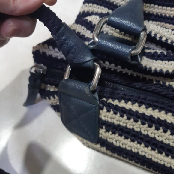 The Sak - crocheted purse handbag - Navy and beige - Picture 11 of 15